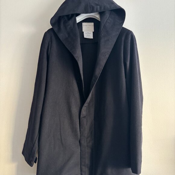 $850 Stephan Schneider Black Wool Hooded Coat/ Jacket - Large- XL - Picture 4 of 12
